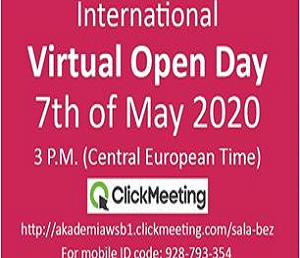Invitation to Virtual Open Day at WSB University
